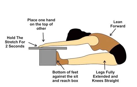 Sit and Reach Test to Measure Lower Back Flexibility.